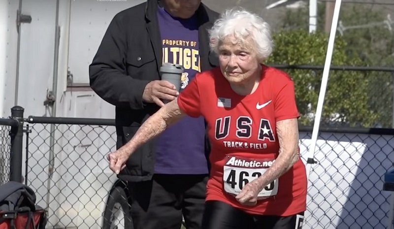 Világcsúcsot állított fel a 105 éves nagyi, mégsem volt elégedett a teljesítményével