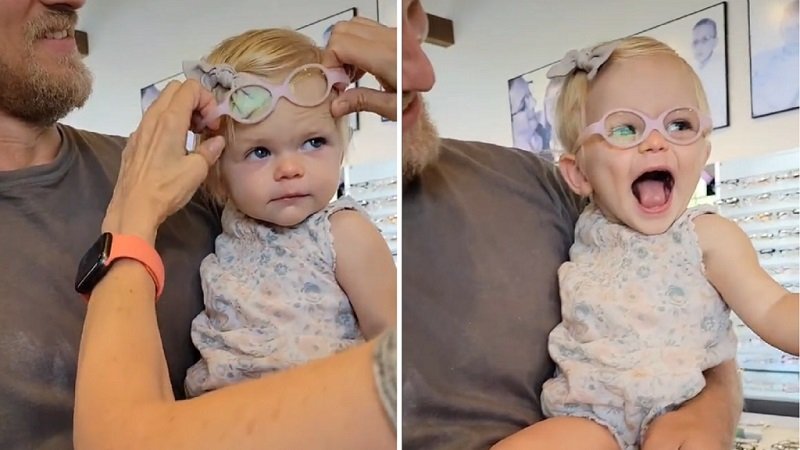 Így reagált a kislány, aki szemüveget kapott és életében először élesen látta a világot