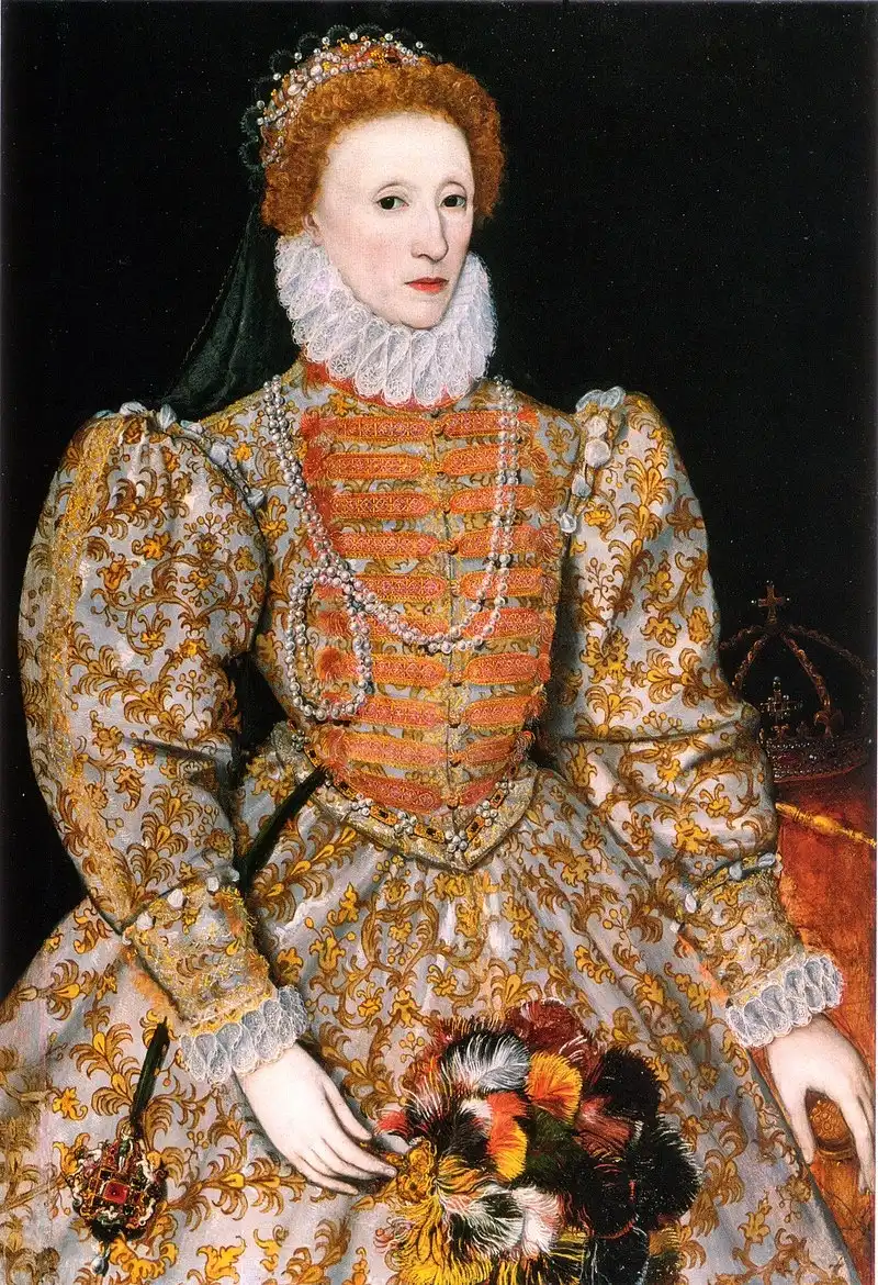 Anglia, arisztokrácia, divat, divat története, Erzsébet-kor, európa, gallér, gorgera, keményítő, kiegészítők, luxus, nyakfodor, reneszánsz, ruházat, szokások, társadalom, történelem, Tudor-kor, viselet